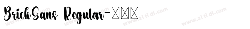 BrickSans Regular字体转换 BrickSans Regular字体转换